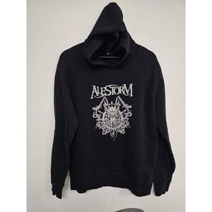 Alestorm Hoodie Mens Medium Black Cthulhu Pirate Graphic Fleece Pullover